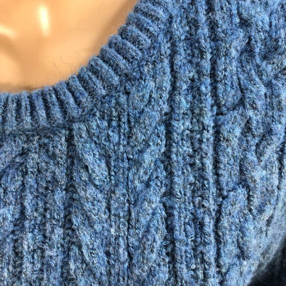 NWT Zara Cable Knit Wool Keyhole Back Sweater Sz:M - Picture 6 of 7